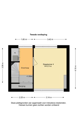 Floorplan - Prinses Marijkelaan 9, 2635 JH Den Hoorn
